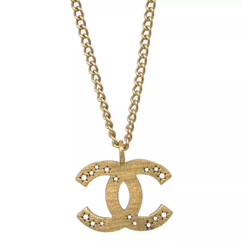 Chanel Gold CC Chain Pendant Necklace 03A 115064
